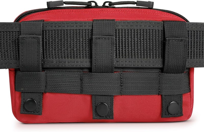 FRTKK Tactical Molle Admin Pouch Utility Laser Cut EDC Tool Pouch Bag Horizontal Modular Pouches Include US Flag Patch and Keychain - Image 2